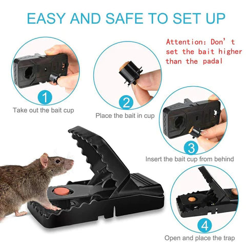 Heavy Duty Plastic Mouse Trap | Reuseable Mouse Catcher