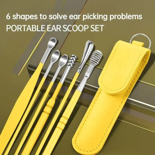 Ear Pick 6 Pcs With Storage Bag Dig Ear Wax Remover