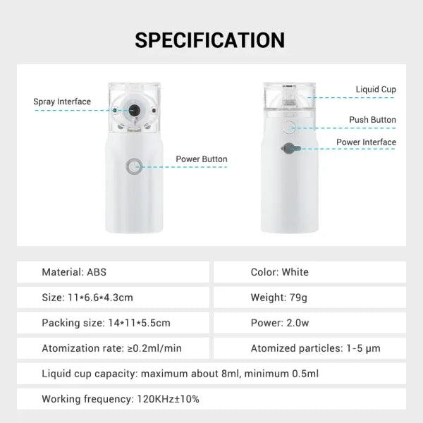 Portable Nebulizer For Asthma Inhaler Nebulizer Machine