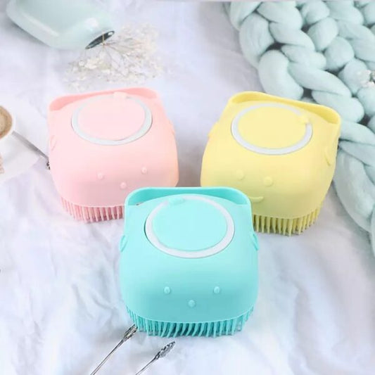 Silicone Bath And Body Shower Brush With Liquid Soap Dispenser